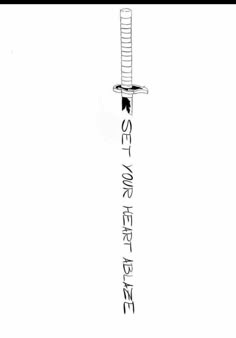 a black and white drawing of a screw with words on it