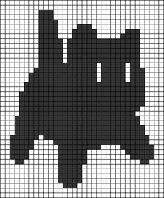 a black and white cross stitched pattern with the shape of a horse on it's back