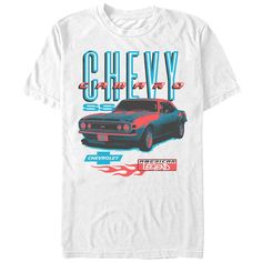 He'll love the look and feel of this Men's Chevy Camaro American Legend Graphic Tee. FEATURES Crewneck Short SleevesFABRIC & CARE Cotton Machine wash Imported Size: XS. Color: White. Gender: male. Age Group: adult. American Legend, Chevy Camaro, Ash Grey, Fit Check, Fancy Dresses, Men Short Sleeve, Tshirt Print, Chevy, Unisex T Shirt