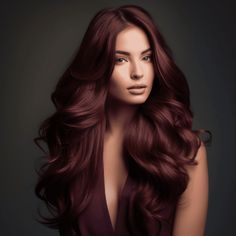 Dark Purple Red Hair Color, Deep Red Hair Color Burgundy Wine, Wine Red Hair On Brown Skin, Rich Red Brown Hair Color, Brown Hair Color Black Women, Red Hair 2024, Sultry Hairstyles, Deep Chocolate Brown Hair Color, Burgundy Plum Hair Color