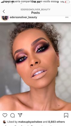 Smoky Peach Eye Makeup, Glam Looks Make Up, Prom Smokey Eye, Eye Makeup Prom, Eye Makeup Pink, Eye Makeup Glitter, Black Smokey Eye Makeup, Makeup Everyday, Glitter Makeup Looks