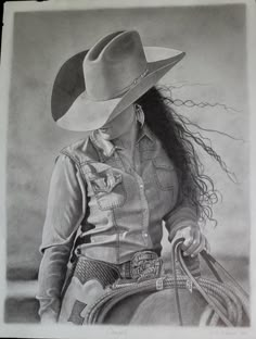 Meticulous hand drawn rendering Cowgirl Sketch, Cowboy Sketch, Cowgirl Photography, Costume Viking, Profile Drawing, Cowgirl Pictures, Western Photography, Horse Silhouette, Workout Pictures