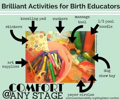 an image of children's toys with the words brilliant activities for birth educators