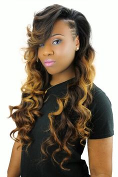 Sew In With Shaved Side And Back, Hair Shaved Sides, Long Hair Shaved Sides, Updos Hair, Hairstyles Long Hair, Quick Weaves