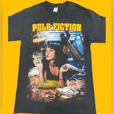 Pulp Fiction Graphic Tshirt ! Brand New Mens Sizes Available Awesome Quality And Huge Print! #Pulpfiction #Retro #80s #90s #Movies Lacrosse Shirts, Skate T Shirts, Harley Davidson T Shirts, Yellow T Shirt, Adidas Shirt, Tiger T Shirt, Blue Tee, White Adidas, T Shirts With Sayings