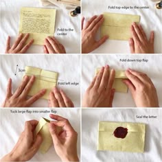 instructions to make envelopes with wax paper