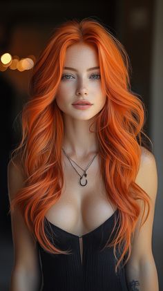 Rich Copper Hair with Layers for Volume Copper Hair Color Ideas Copper Hair With Layers, Rich Copper Hair, Layers For Volume, Roux Auburn, Icy Blonde Hair, Hair With Layers