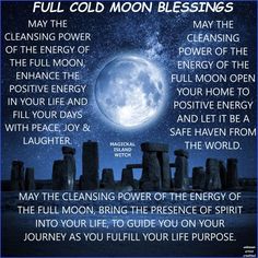 Full Cold Moon, Pagan Magick, Cold Moon, Witchy Stuff, Safe Haven, Moon Magic, Winter Solstice, Beautiful Soul, Life Purpose