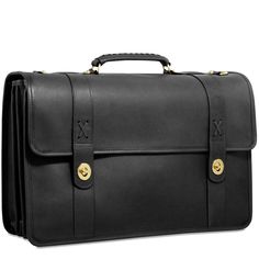 Belmont Executive Leather Briefcase #B2463 Black Right Front American Bull, Suitcase Storage, Rolling Backpack, Raw Leather, Business Case, Leather Briefcase, Stitching Leather, Leather Messenger, Girl Backpacks