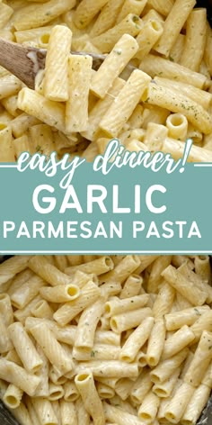 Garlic parmesan pasta is an easy dinner recipe that is hearty enough for a main dish or serve it as a side dish along with meat. Pasta Recipes Garlic, Parmesan White Sauce, Pasta Easy, White Sauce Recipes, Recipe Pasta, Pasta Side Dishes, Easy Pasta Dishes, Meatless Dinner