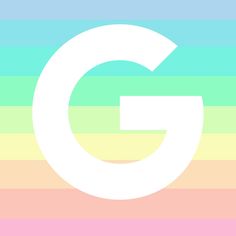 the letter g is in front of a multicolored background