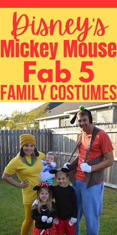 Classic Mickey Mouse DIY Costumes for Families: Disney enthusiasts will love these classic Mickey Mouse costumes. With options for the whole family, these simple DIY instructions can help you save money this Halloween. Check out this post for links and steps to create these easy costumes!