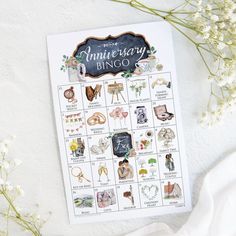 Anniversary Bingo - 50 PRINTABLE unique cards. Instant digital download PDF. Fun activity for wedding anniversary parties and gatherings. Bingo Sets, Bingo Set, Dry Beans, Wedding Toasts, Sweet Moments, Life Experience, Vintage Classics, Flexible Design, Bingo Cards