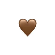 a brown heart on a white background