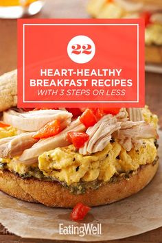 a healthy breakfast sandwich with 3 steps on less than 1 minute to make it easier