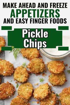 fried appetizers and easy finger foods with text overlay