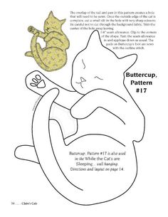 an image of a sewing pattern for a cat