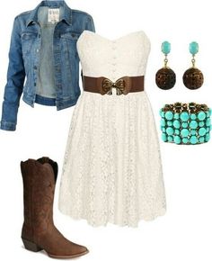 Cowgirl look Country Girl Outfits, Lego Boats, Fest Outfits, Country Girls Outfits, Country Concert Outfit, Country Dresses, Country Fashion