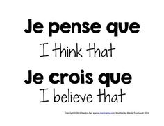 a black and white photo with the words je pense que i think that je crois