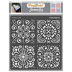 the crafter's workshop stencil set is shown