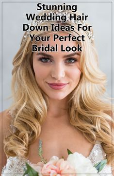 Discover stunning wedding hair down ideas that will elevate your bridal look to perfection. From romantic waves to sleek styles, find inspiration for wearing your hair down on your special day. Explore various techniques and accessories that will complement your gown and enhance your natural beauty. Whether you're going for a boho vibe or classic elegance, these ideas will help you achieve the wedding hairstyle of your dreams. Elegant Wedding Hair, Wedding Hair Down, Wedding Hairstyle