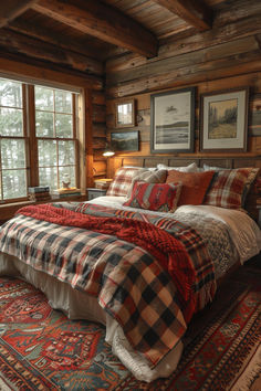 40 Western Bedroom Ideas to Bring Home the Cowboy Style Western Bedroom Ideas, Log Cabin Bedroom, Western Bedrooms, Country Style Bedroom, Log Cabin Interior, Western Bedroom, Cabin Bedroom, Cabin Interiors, Cabin Living