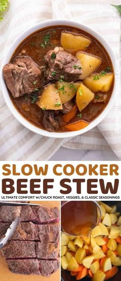 slow cooker beef stew with potatoes and carrots