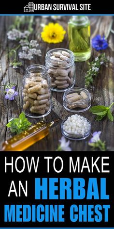 You can take care of many common ailments effectively, inexpensively – and most importantly, naturally – by stocking the ingredients in an herbal medicine chest. Many herbs and essential oils can be combined to create healing salves, poultices, and other remedies. #urbansurvivalsite #herbalmedicine #herbalremedies #medicinalherbs #medicinalplants Herb Medicine, Cooking With Turmeric, Medicine Chest, Herbal Apothecary, Natural Healing Remedies, Herbal Healing, Natural Therapy, Natural Health Remedies, Healing Herbs