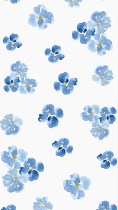 blue flowers on a white background