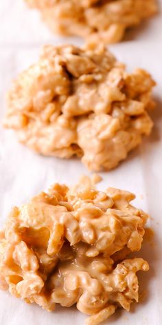 peanut butter clusters on a cookie sheet Easy No Bake Snacks, No Bake Avalanche Cookies, Avalanche Cookies, Bake Snacks, Peanut Butter Rice Krispie Treats, Butter Rice, Rice Cereal, No Bake Snacks