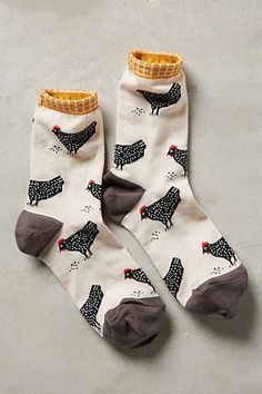 Flock Socks #anthropologie Hen Farm, Chicken Hen, Farm Fun, Funky Socks