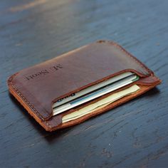 Personalized Front Pocket Double Sleeve Mens Leather Wallet with Rounded Corners Front Pocket Wallet Men, Mens Leather Wallet, Bridal Party Robes, Front Pocket Wallet, Mens Wallet, Pocket Wallet, Bridesmaid Robes, Leather Wallets, Leather Projects