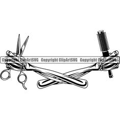 scissors and combs are connected to each other