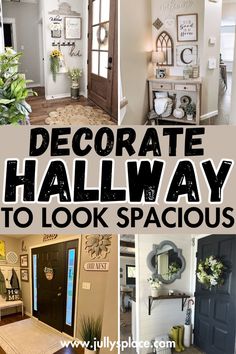 Decorate Your Hallway/Entryway How To Decorate End Of Hallway, Wall Of Pictures Hallway, Large Entryway Wall Decor, Decorating Hallway Walls, Small Entryway Ideas Narrow Hallways Entrance Home Decor, Small Wall Entryway Ideas, Small Wall Decor Ideas Hallway, How To Decorate Hallway Walls, Arch Mirror Hallway