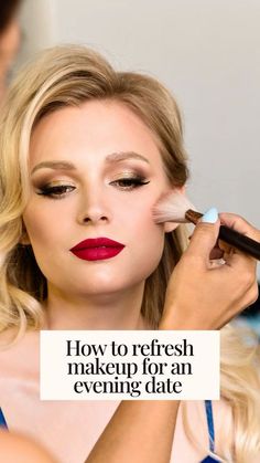 Night Out Makeup Looks, Night Out Makeup, Red Lipstick Makeup Looks, Red Lipstick Makeup, Date Makeup, Makeup Glam, Dark Complexion, Makeup Step By Step