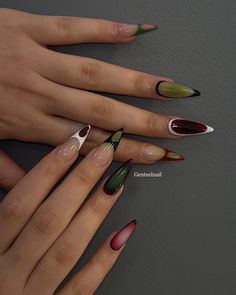 💚♥️🖤🤍 📍We’re located in Bloor West Village near Jane and Runnymede station 🚉 . . #GENTEELnailsalon #downtowntoronto #higparknails #Torontonailsalon #frenchtip #nails #halloweennails #nailart #nailsonfleek #gel #nailsr2inspire #birthdaynails #acrylicnails #freehandnailart #characterart #butterflynail #y2k #crystalnail #summernail #diamondnail #valentinenails #cateyenails #3dgel #chromenail Tortishell Nails Design, Rasta Nails, Camouflage Nails, Boho Nails, Hello Nails, Casual Nails, Classy Acrylic Nails, Nails Desing, West Village