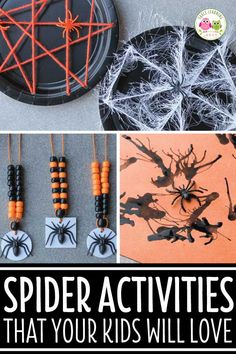 spider activities that your kids will love to do with their halloween decorations and other crafts