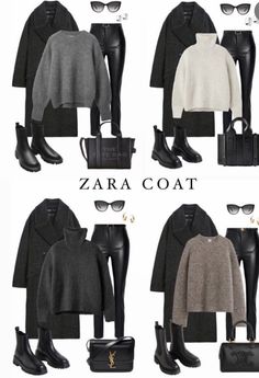 Vinter Mode Outfits, Black And White Outfits, 00s Mode, Fashion Capsule Wardrobe, Mode Casual, Looks Chic, Casual Winter Outfits