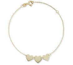 We heart this 14K gold bracelet. Flaunt this beauty with your favorite OOTDs to bless them with a refined glow of chicness. From Luminosa Gold. Triple Heart, Jewelry Accessories Ideas, Accessories Ideas, Heart Bracelet, Gold Bracelet, Jewelry Bracelets, Jewelry Accessories, 14k Gold, Ootd