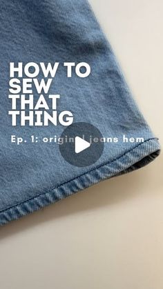 a t - shirt with the words how to sew that thing on it