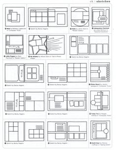 some diagrams for different types of furniture