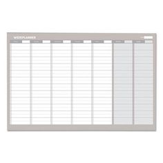 a white and gray weekly planner on a white background with clippings for notes