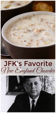 the cover of jfk's favorite new england chowder