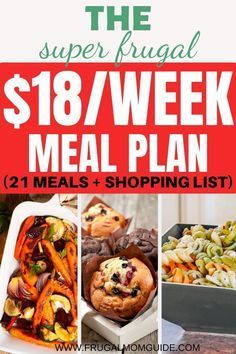 The $18 Per Week Budget Meal Plan (Cheap Grocery List for Two or More) Cheap Grocery List For Two, Meal Plan Cheap, Grocery List For Two, Budget Grocery, Cheap Groceries, Budget Freezer Meals, Cheap Meal