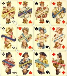 an image of playing cards with people on them