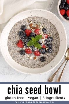 chia seed bowl with berries and nuts in it