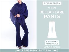 the bella flare pants sewing pattern is easy to sew and can be worn with any