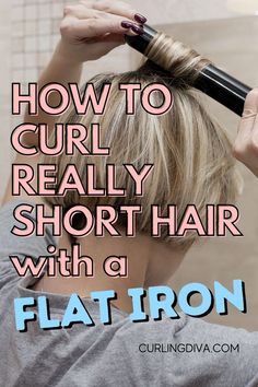 Fixing Short Hair, Easy Curly Hair, Hairstyles Casual, Short Layered Bob Hairstyles, New Short Haircuts, Hair Curling Tips, Flat Iron Curls, Really Short Hair, How To Curl Short Hair