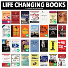 there are many different books on the cover of this book, including one for life changing