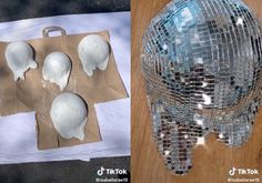 Ikea Lantern, Diy Disco Ball, Terrarium Display, Mirror Stickers, Disco Balls, Instagram Diy, Glam Decor, Square Mirror, Mirror Tiles